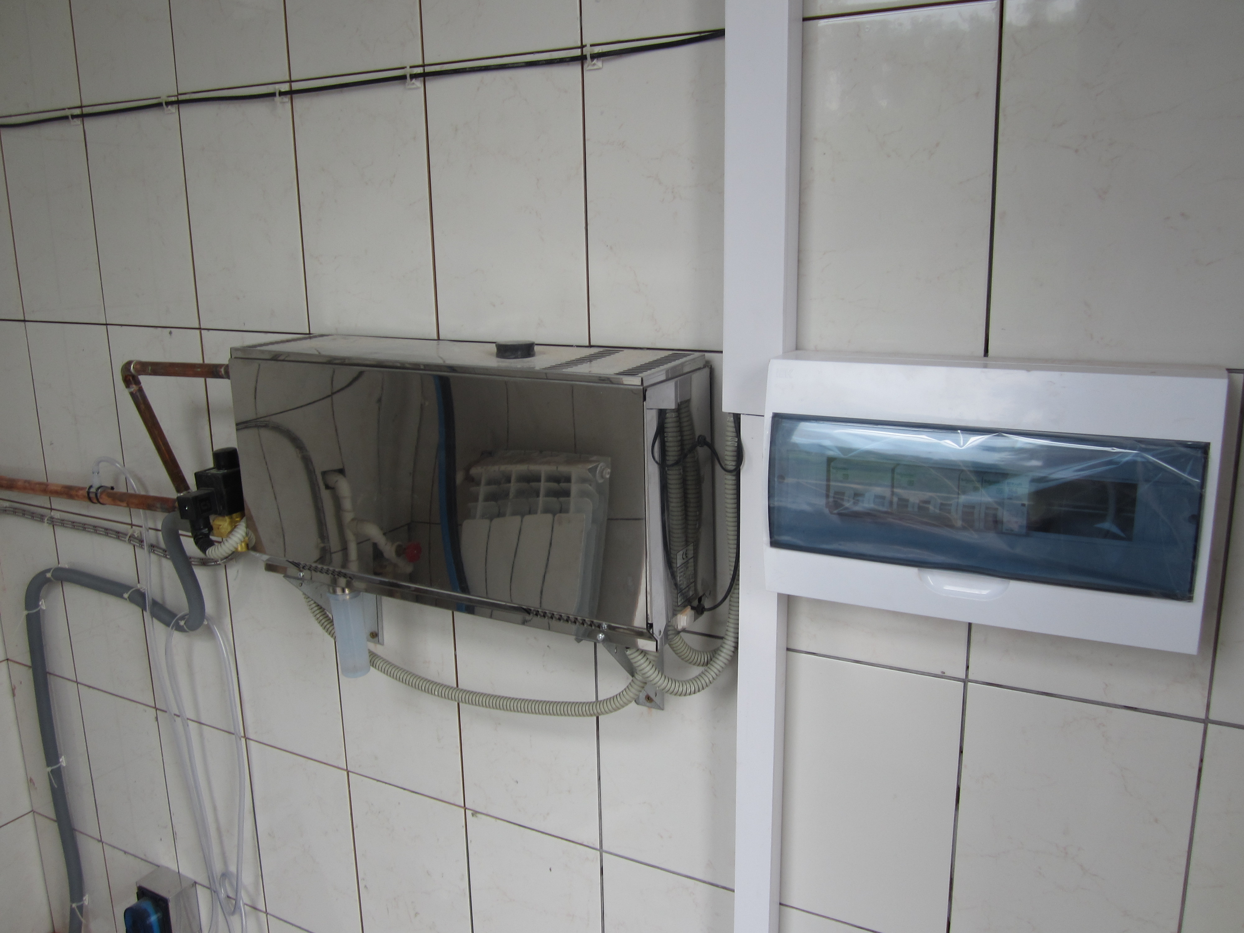 Установка парогенератора в Хамаме (Турецкая баня).